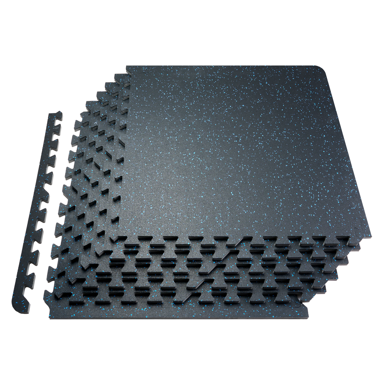 Vevor 0.56" Thick Gym Floor Mats 12 Tiles With Eva Foam