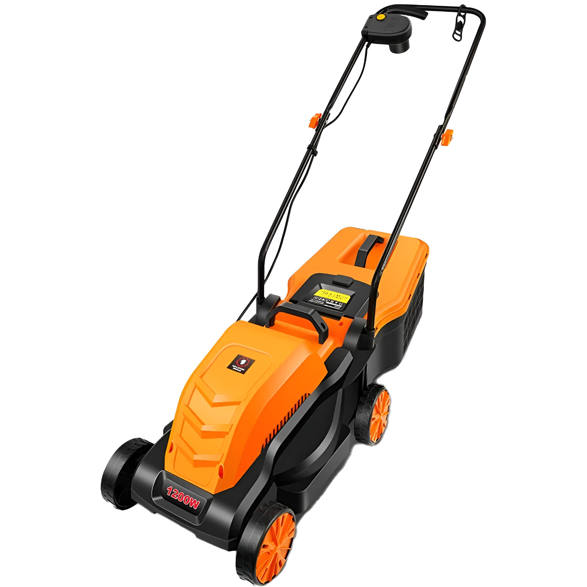 TEMU Tagliaerba Elettrico 1600W Larghezza Taglio 33 cm Altezza Regolabile su 3 Livelli e Cesto di Raccolta da 32L, Tosaerba Decespugliatore Potatura