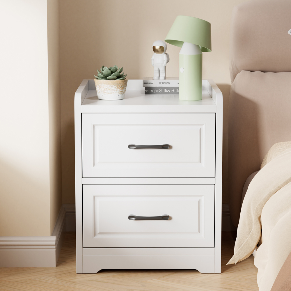 TEMU Modern Bedside Table With 2 Drawers Bedroom Storage Cabinet With Smooth Metal Runner For Living Room Bedroom Nightstand Table 40x 36 X 50cm