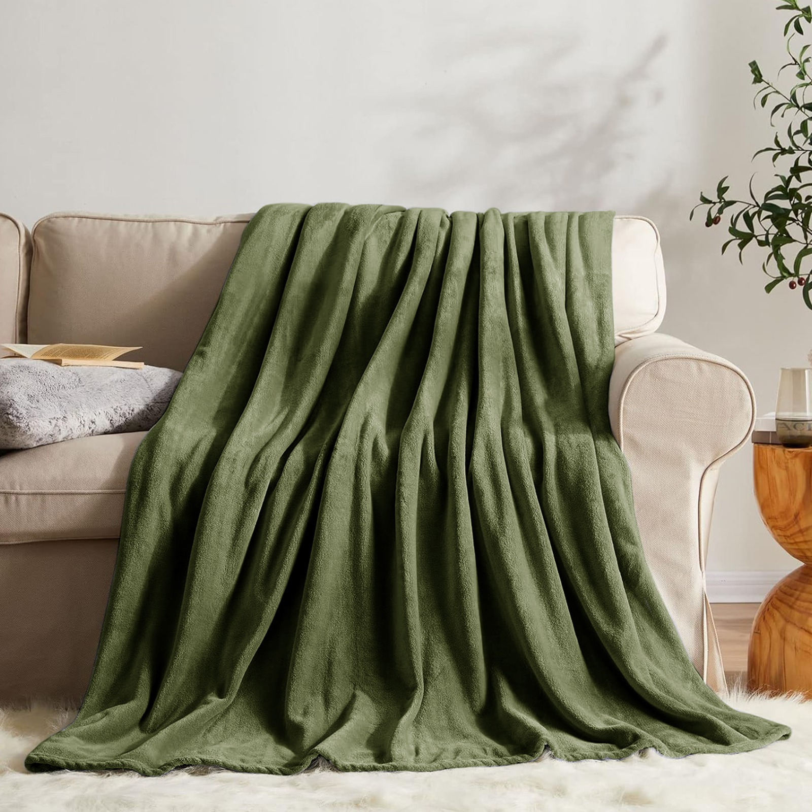 TEMU "soft And Durable Fleece Throws – Colors, Multiple Sizes, High-quality and easy care", Lightweight And Warm, , Hypoallergenic, Mid-century Style