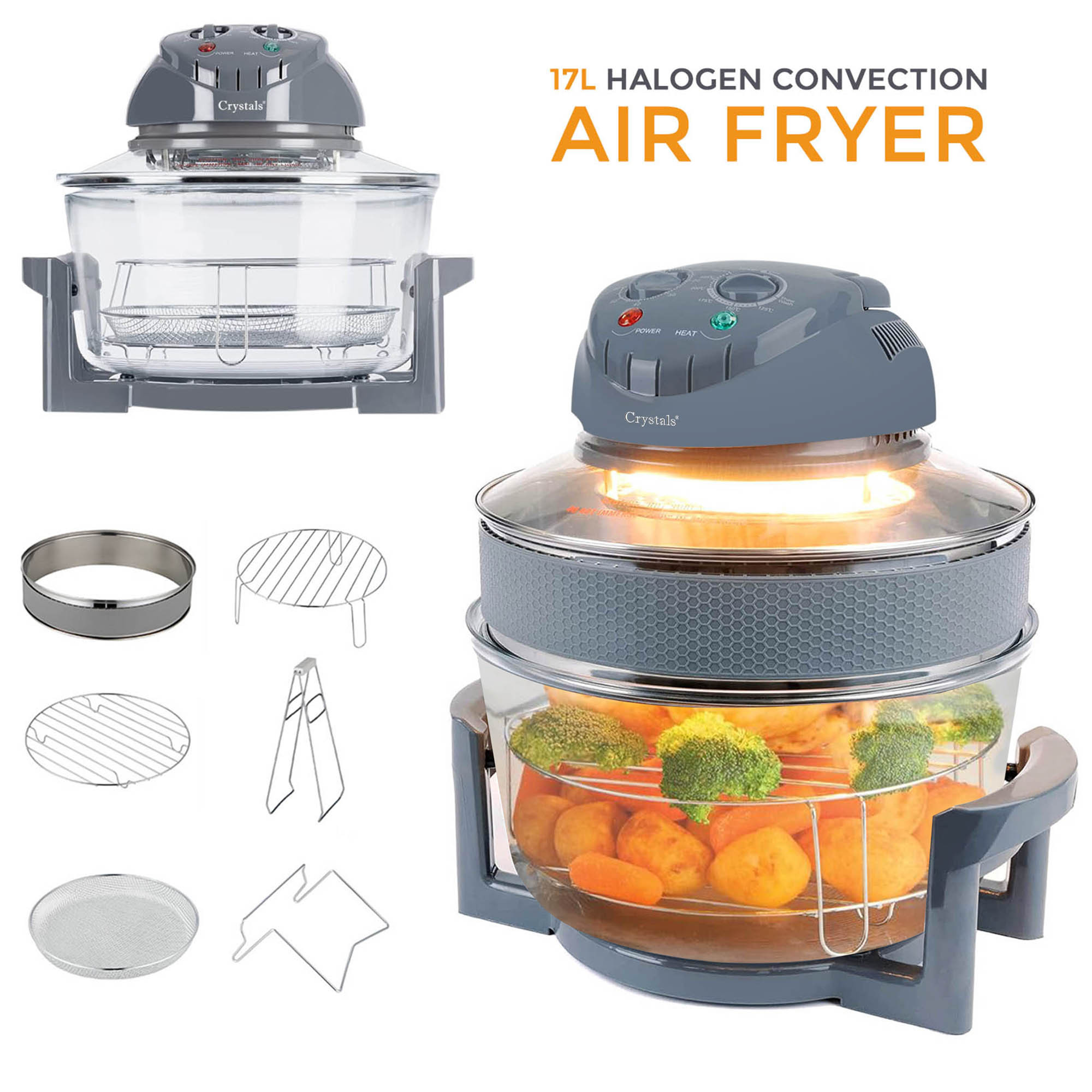 17l 1400 fryer halogen oven fryer meals manual Temu United Kingdom