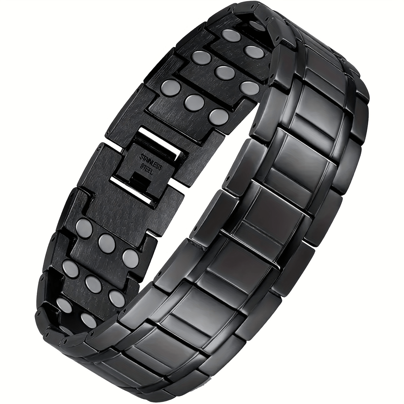 TEMU 1pc Men' Steel Bracelet, Fashionable And , Suitable For And Fathers As