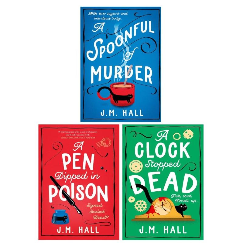 TEMU J.m Hall 3 Books Collection Set (a Spoonful Of Murder, A Pen Dipped In Poison & A Clock Stopped Dead)