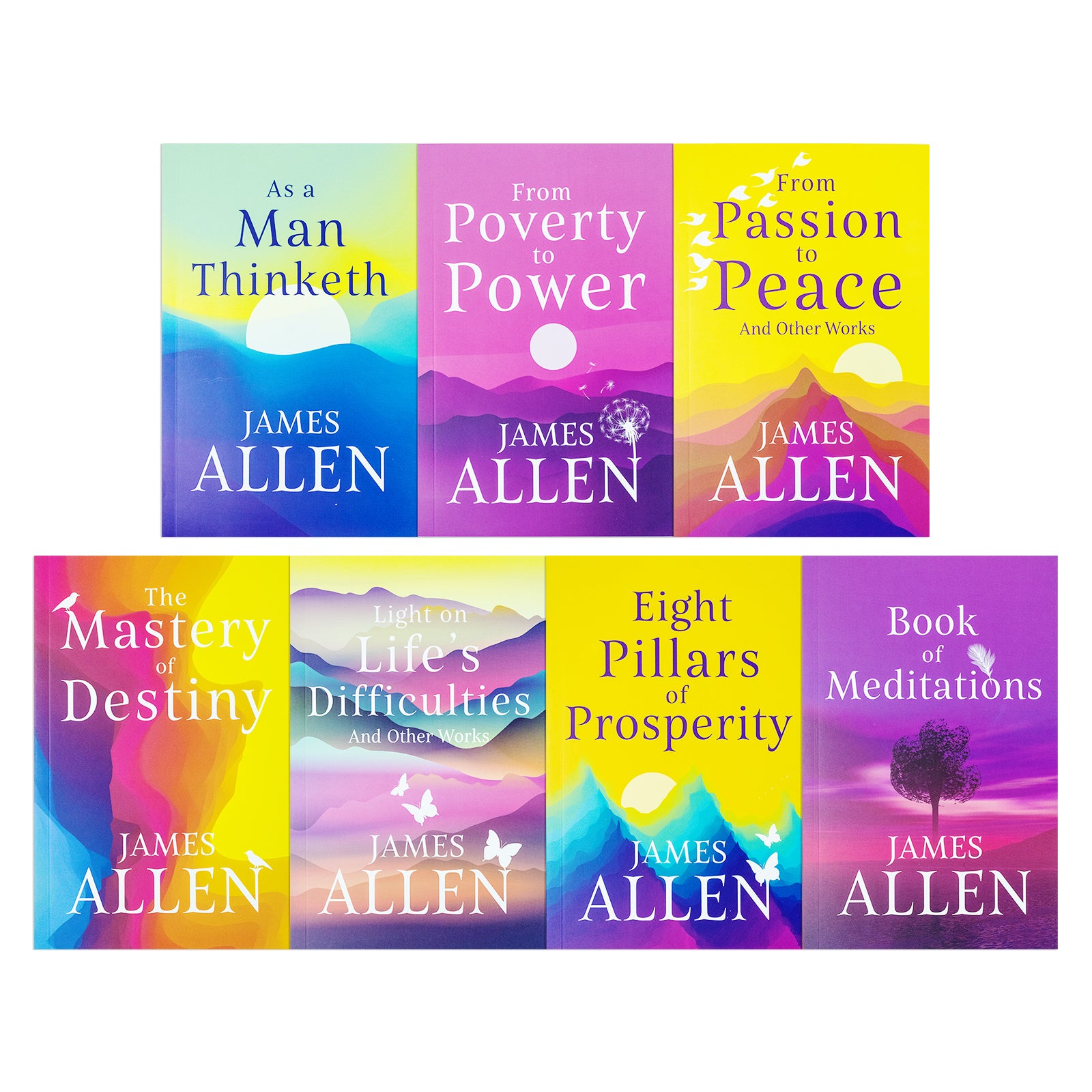 TEMU James Allen Self Improvement And Spiritual Growth Book Set Collection (as A Man Thinketh, From Passion To Peace, From Poverty To Power, Light On