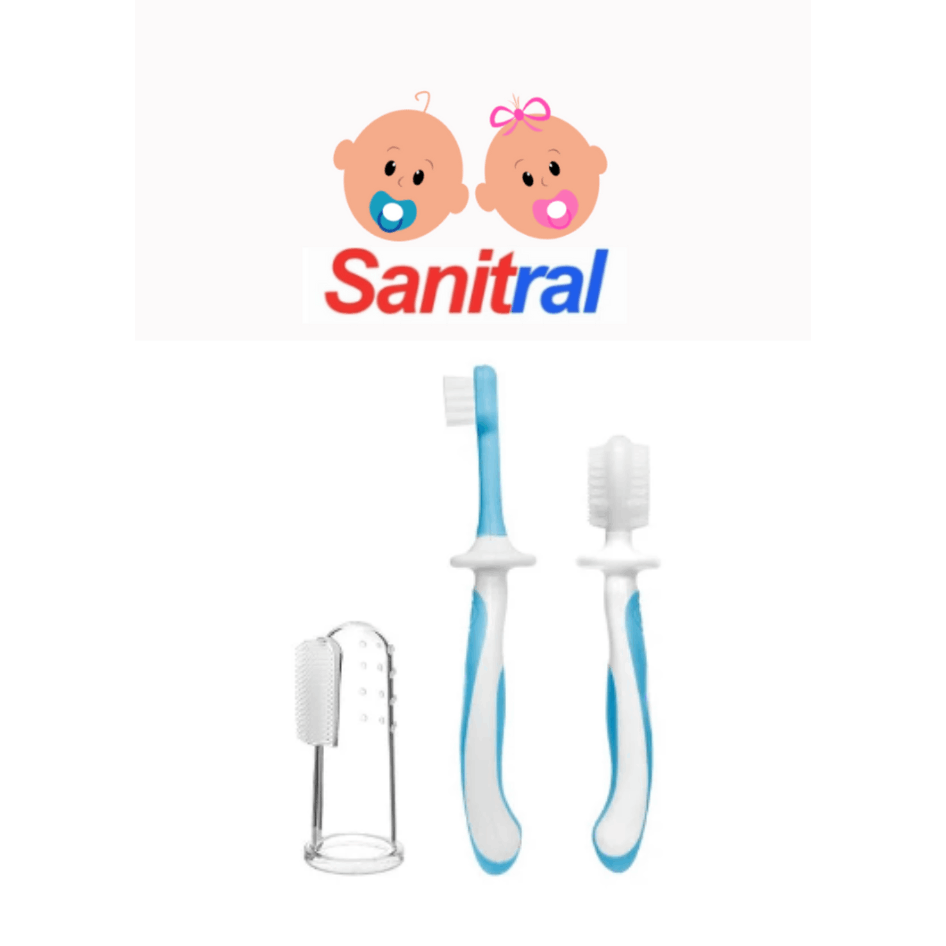Sanitral Baby's First Toothbrush Kit, Safety-Tested 3-Pack