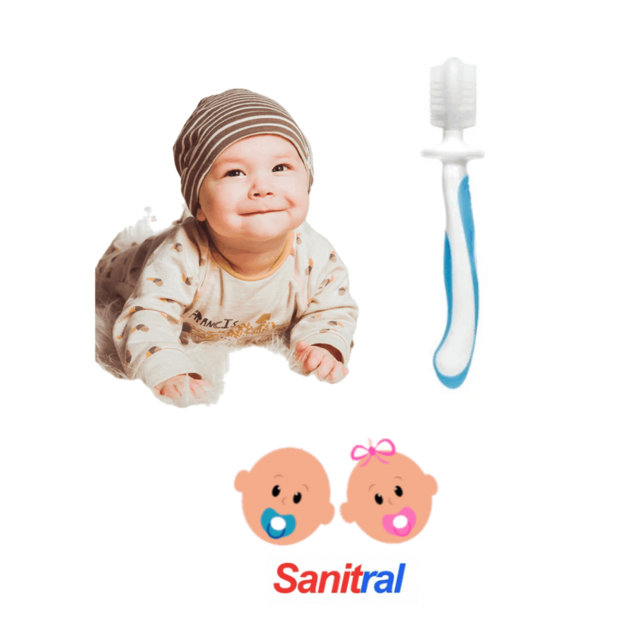 Sanitral Baby's First Toothbrush Kit, Safety-Tested 3-Pack