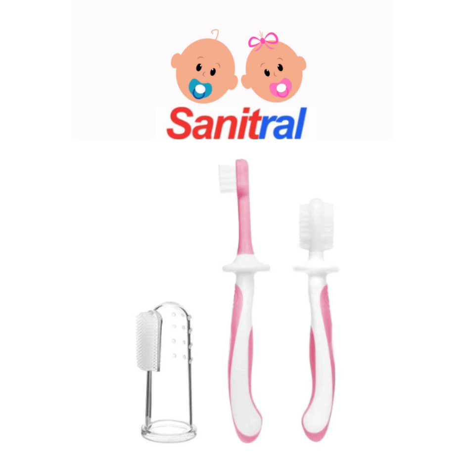Sanitral Baby's First Toothbrush Kit, Safety-Tested 3-Pack