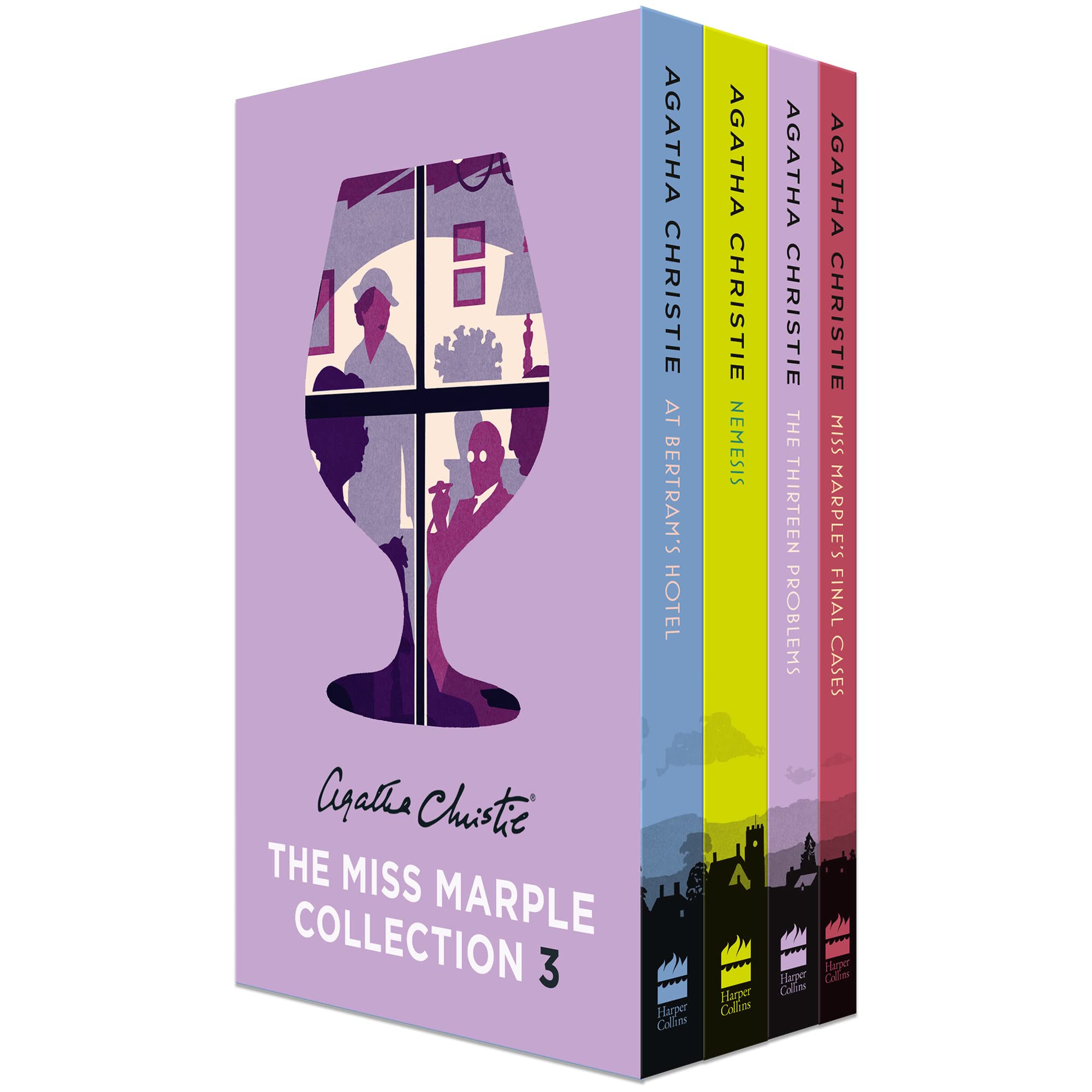 TEMU Miss Marple Mysteries Series Books 11 - 14 Collection Set By Agatha Christie (at Bertrams Hotel, Nemesis, The Thirteen Problems & Miss Marples