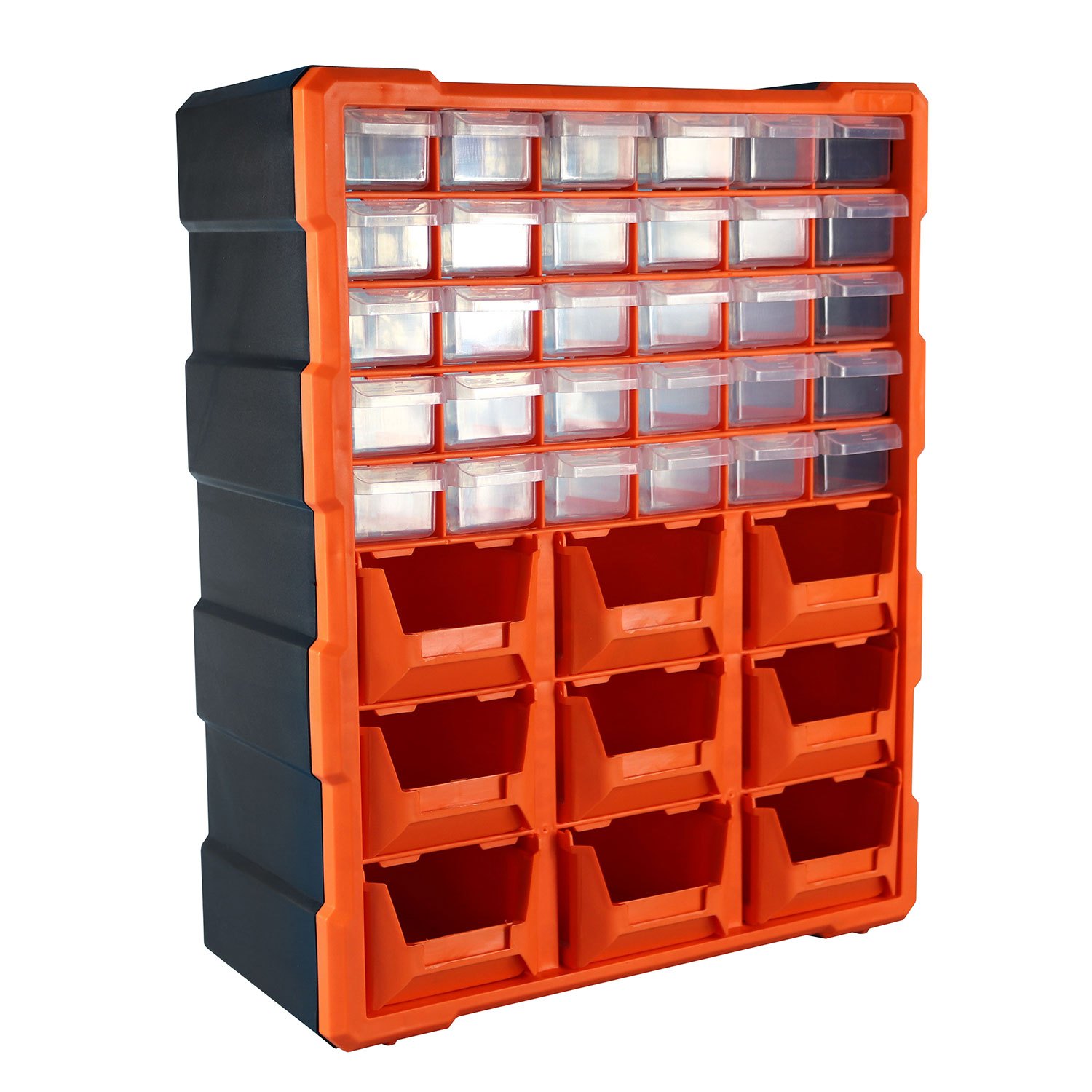 TEMU & Brown 39 Drawer Organiser For Diy Tool Bits Plastic Storage Units - Workshop Screws And Small Parts Cabinet Or Office Stationary Craft Box