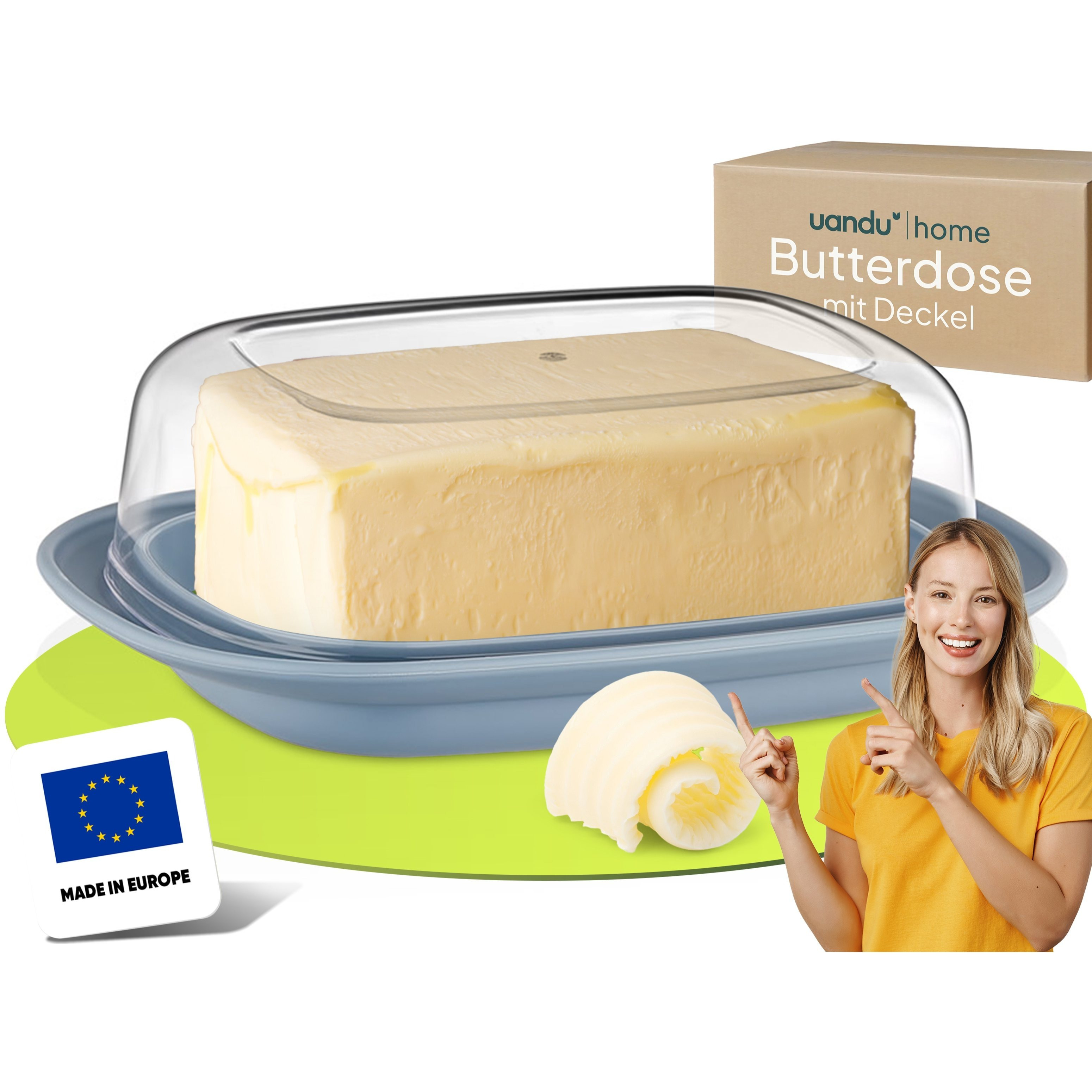 TEMU Butter Dish With Lid Plastic, Butter Dish With Lid, Dishwasher-safe Butter Container, , Butter Container, Butter Dish, Can, Butter Cans