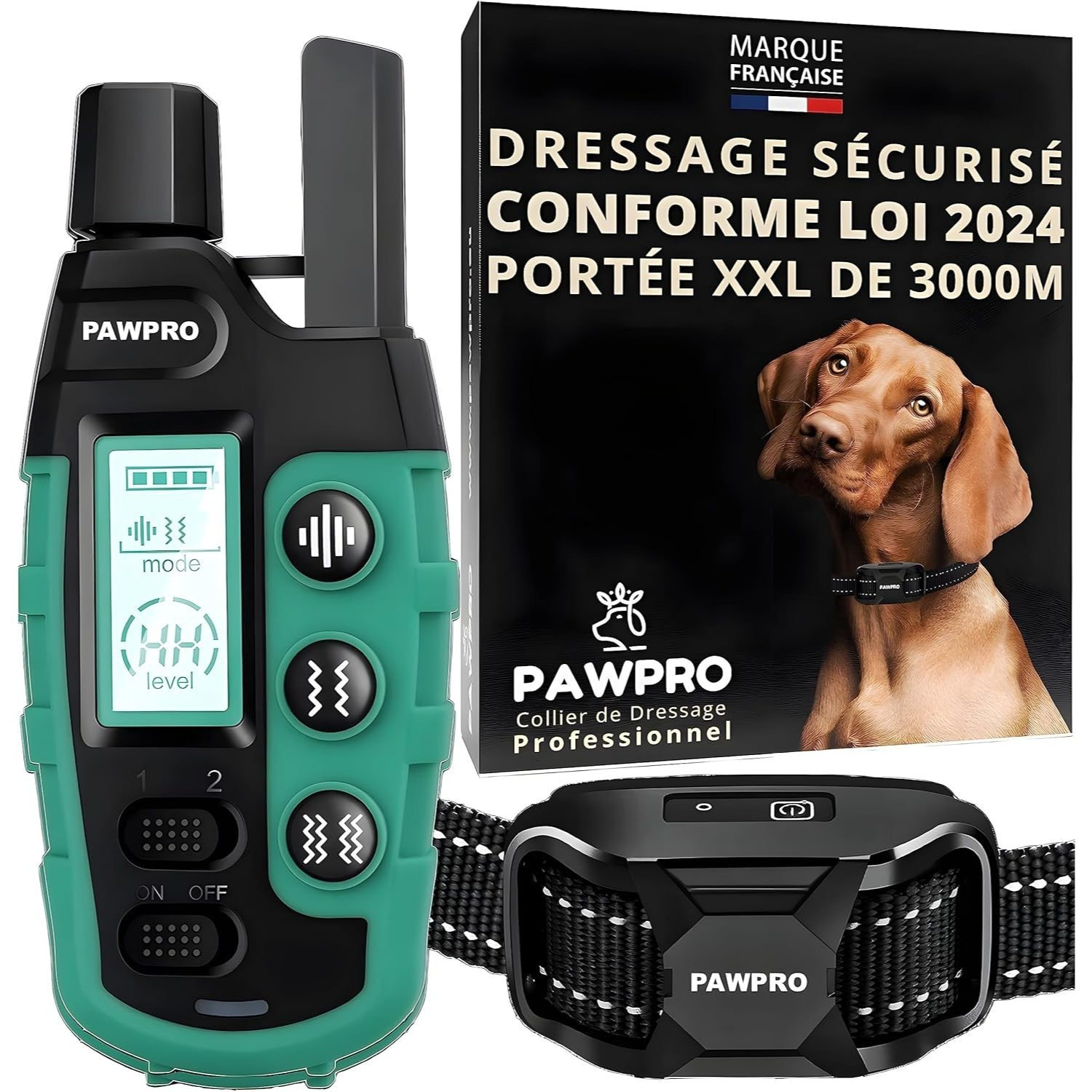   Dog Training Collar with 3000m Range – Stops Barking, Escaping, and     – 3 Gentle   &   Settings – Fits All Dogs from 1kg to 75kg – Waterproof, Rechargeable, and User-Friendly –   with 2024   Regulations –  /48h Delivery in Belgium