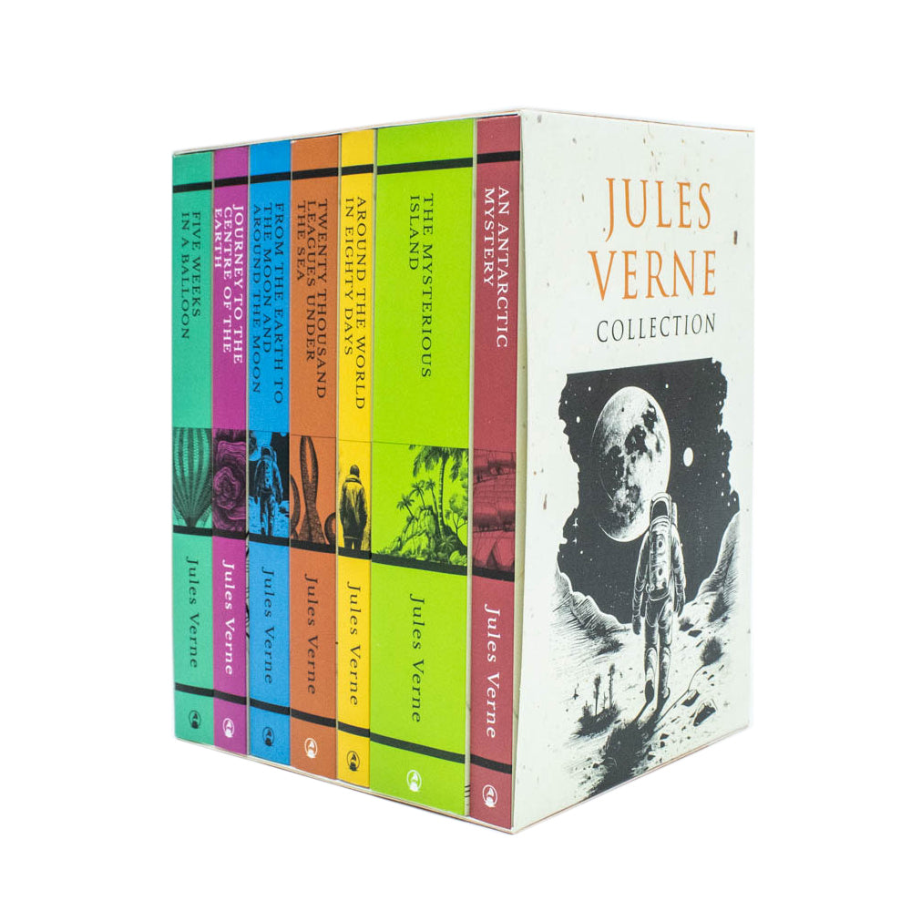 TEMU Jules Verne 7 Books Set Collection: (journey To The Centre Of The Earth, The Mysterious Island, 5 Weeks In A Balloon & More!)