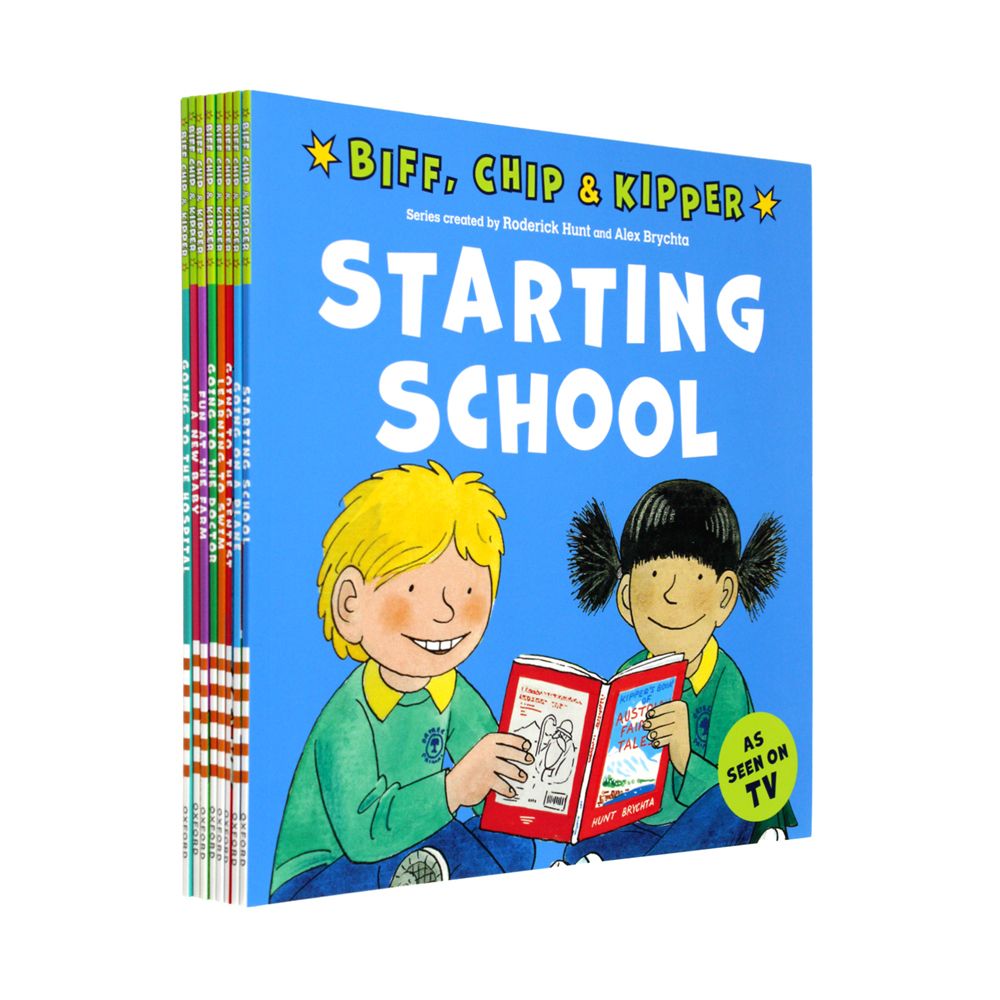 TEMU First Experiences With Biff, Chip & Kipper 8 Books Collection Set (learning To Swim, Going To The Dentist, Going On A Plane, Starting School,