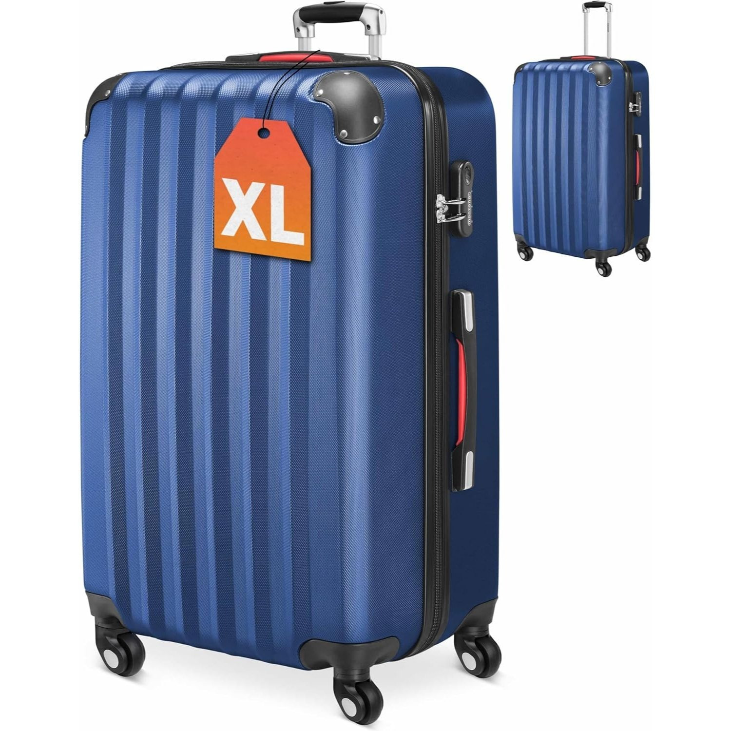 TEMU MONZANA® Maleta Rígida Negro Equipaje de viaje 90L peso 3,5Kg con ruedas 360° trolley 2