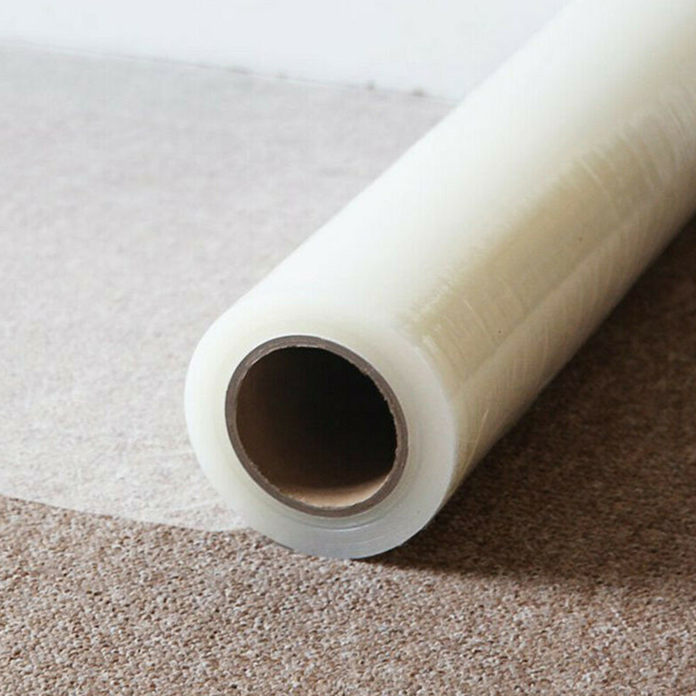 TEMU Clear Transparent Carpet Protection Film Roll, 60cm X30m Pe Protector Cover For Floor, Carpet, Self Adhesive Heavy Duty Puncture Resistant Floor