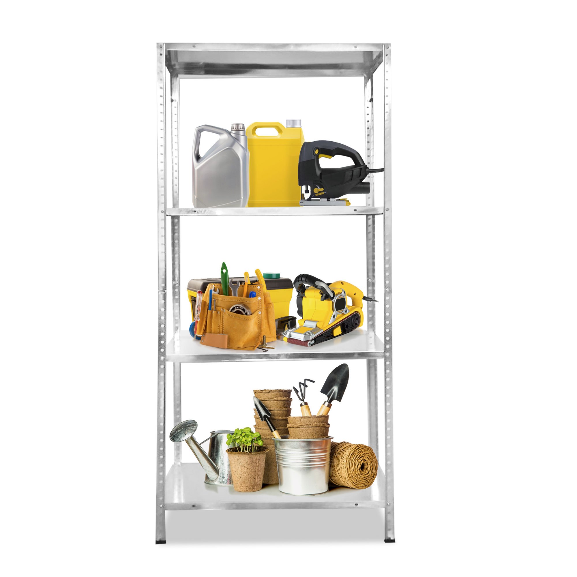 TEMU Estanteria Metálica Galvanizada Home 120kg 4 Baldas 150x75x30cm