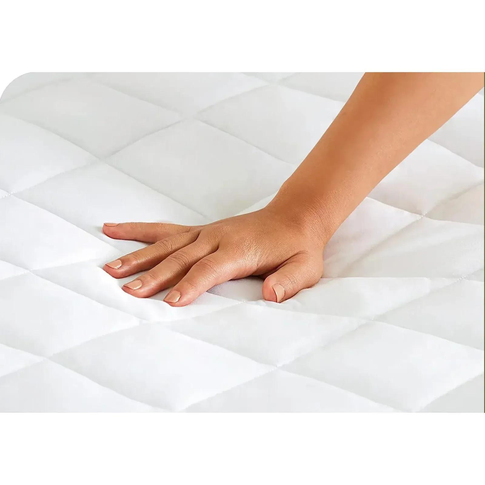 Quilted Waterproof Mattress Protectors 30cm Skirt, Anti Bed Bug Protector, Allergen Protection, Easy To Clean, Soft Bamboo Material