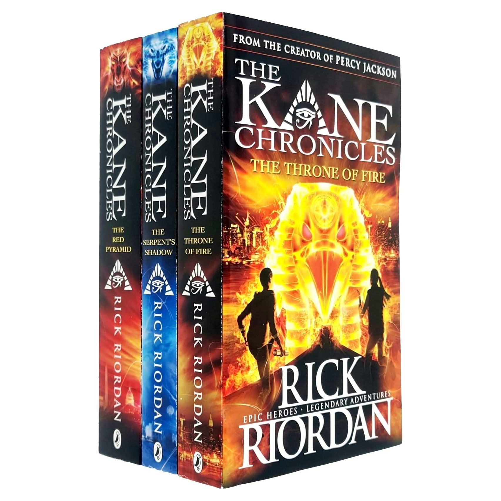 TEMU The Kane Chronicles Collection Rick Riordan 3 Books Set The Serpents Shadow, The Throne Of Fire, The Red Pyramid