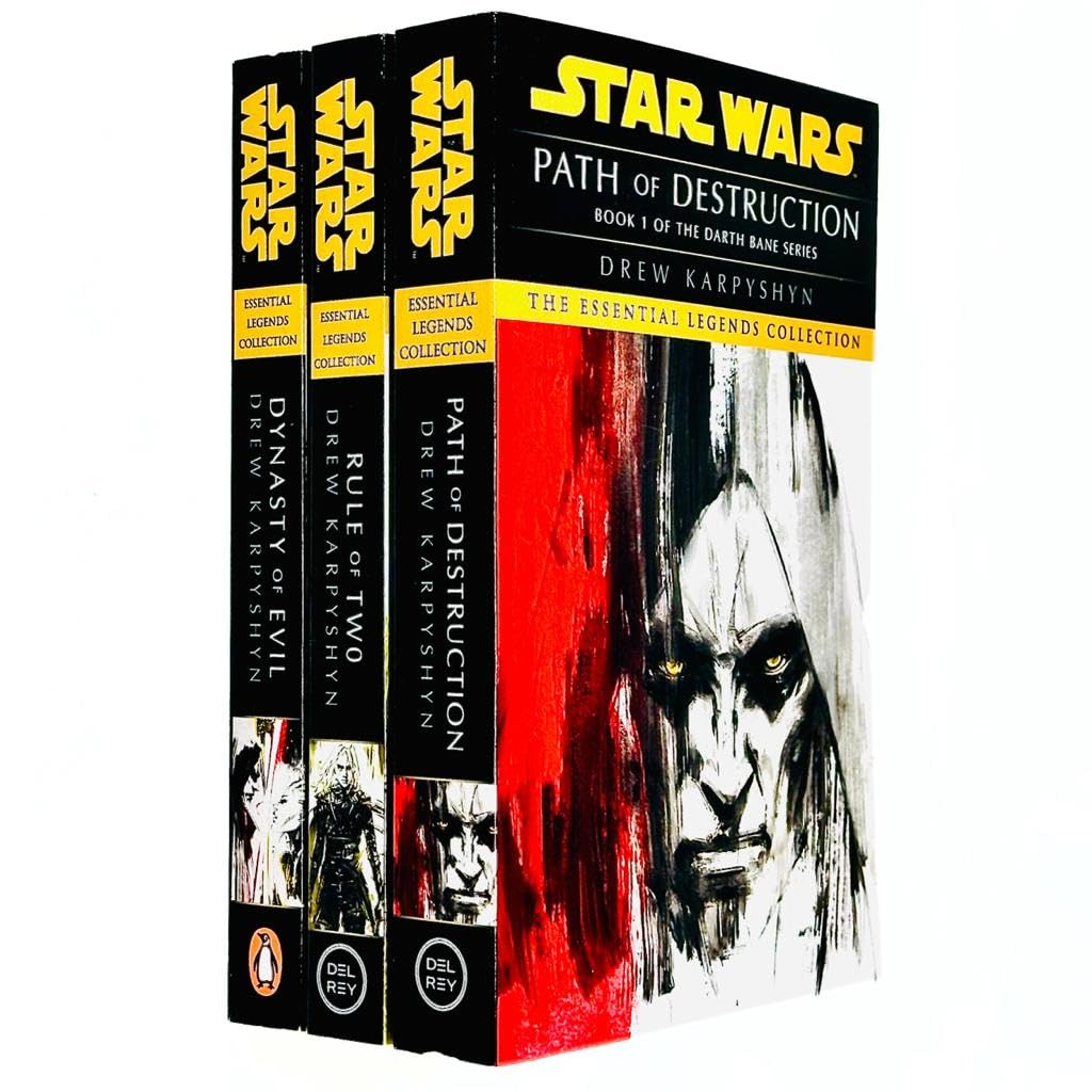 TEMU Star Wars Darth Bane Trilogy 3 Books Set By Karpyshyn – Path Of Destruction, Rule Of 2 & Dynasty Of Evil