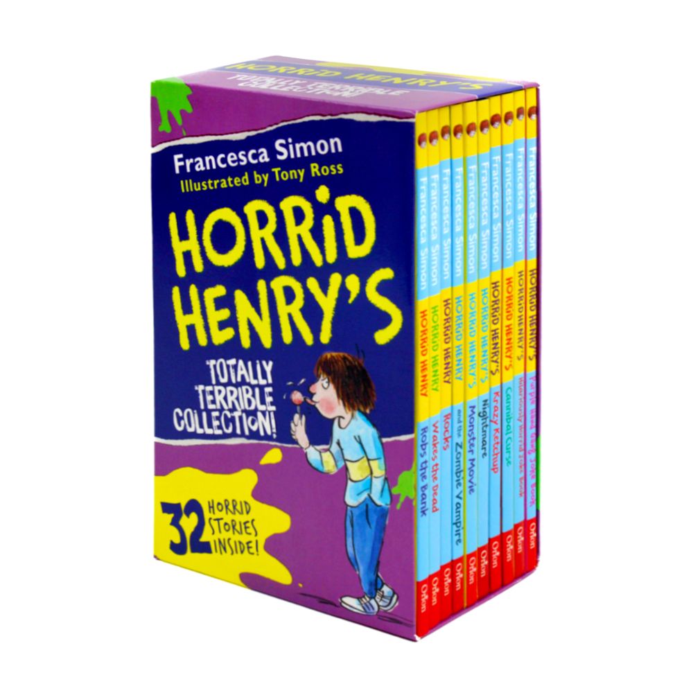 TEMU Horrid Henry's Totally Terrible Collection 10 Books Box Set By Francesca Simon (32 Utterly Wicked Stories And 2 Totally Brilliant Joke Books)