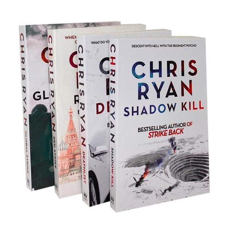 TEMU Chris Ryan Strike Back Thriller 4 Books Collection Set - Deathlist, Shadow Kill, Global Strike, Red Strike, John Porter, Hero Of The Original