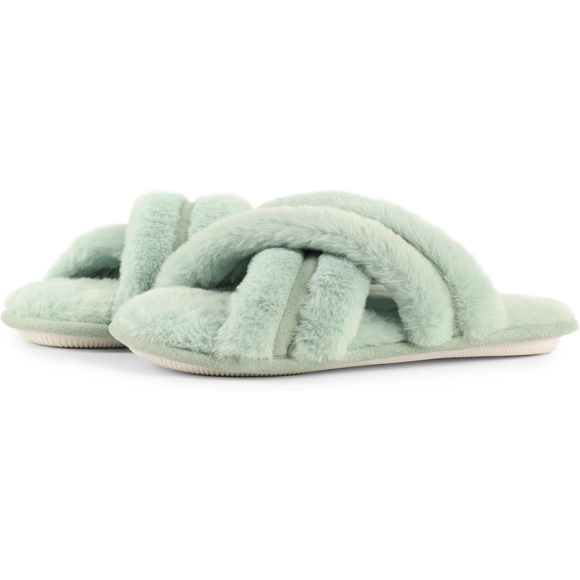 TEMU London Shoe Co Women's Soft Faux Cozy Fluffy Slippers