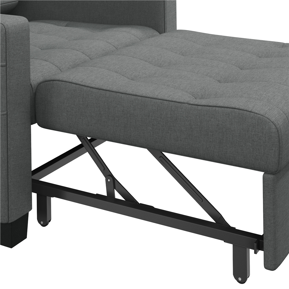 sofá cama plegable con sillón extensible y posición de cama tapizado, soporta   136 kg Detalles del producto 10