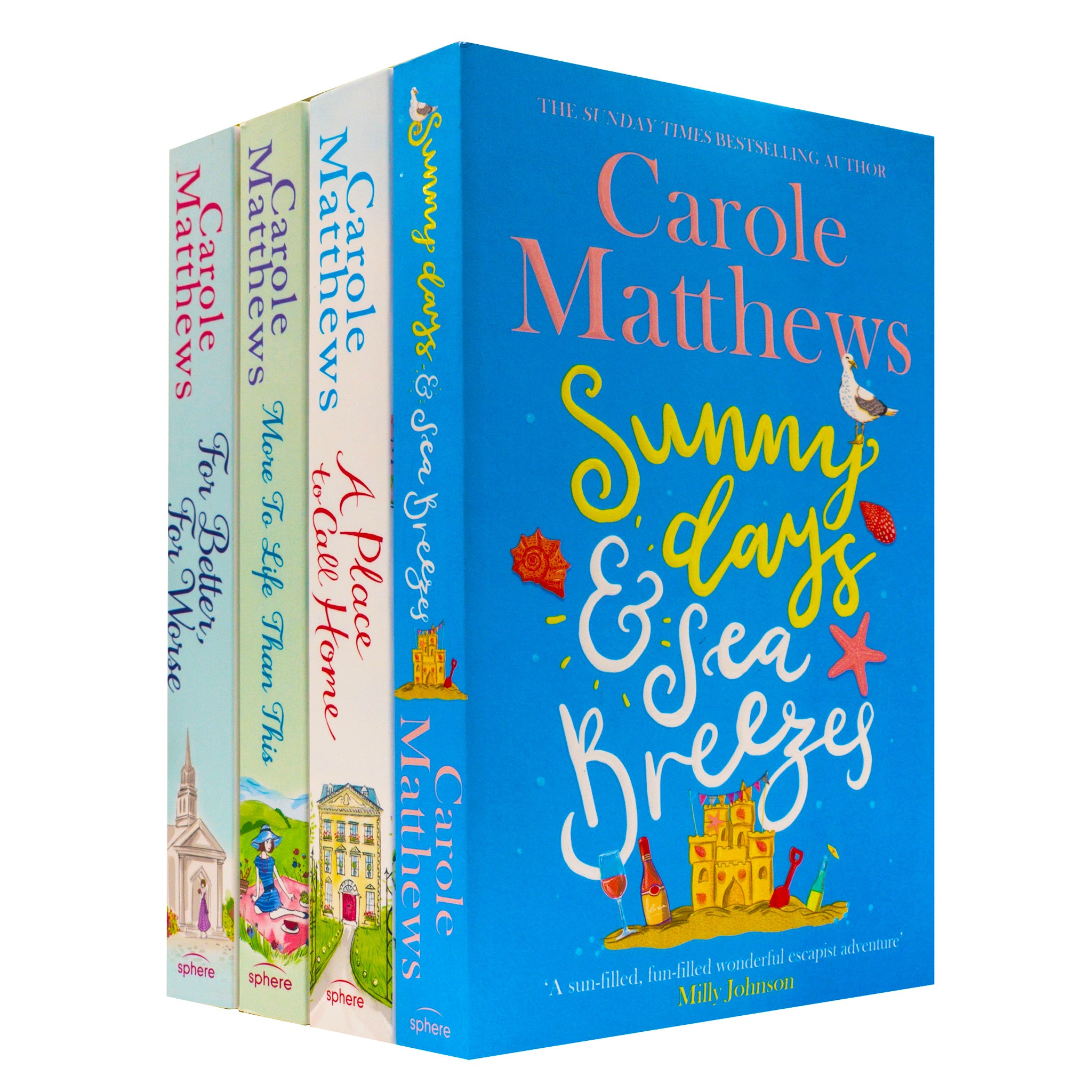 TEMU Carole Matthews Collection 4 Books Set (for Better For Worse, A To Call Home, Sunny Days And Sea Breezes, More To Life Than This)