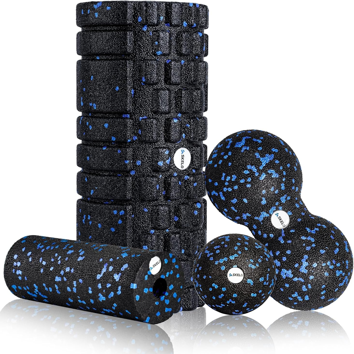 TEMU Fascia Roller, Fascia Roller Set Consisting Of 3d Texture Fascia Roller Spine/mini Fascia Roller/fascia Ball, Foam Roller For Yoga, Tissue