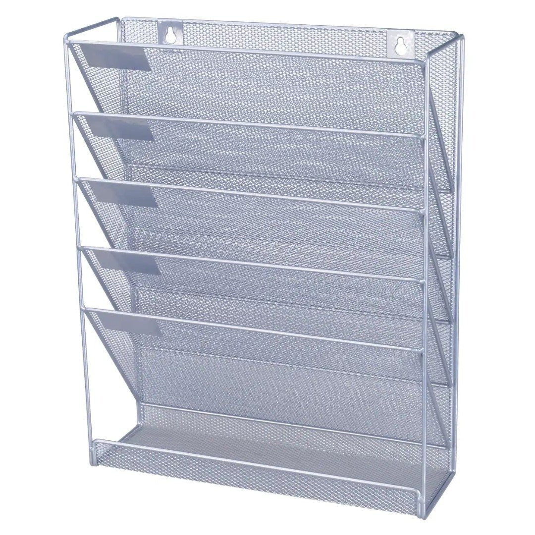 TEMU Mesh Wall 5 Tier Literature Holder Office Magazine File Stationary Home