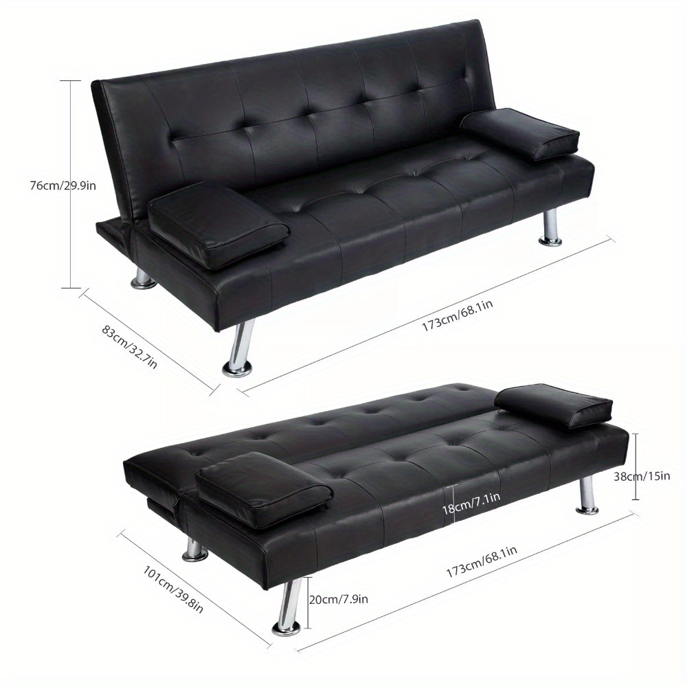 convertible sofa bed 3 seater adjustable couch with multi angle reclining function details 0