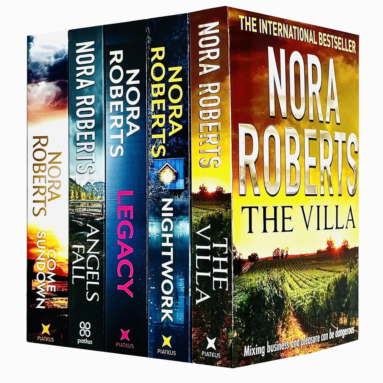 TEMU Nora Roberts Collection 5 Books Set (the Villa, Nightwork, Legacy, Angels Fall & Come Sundown)