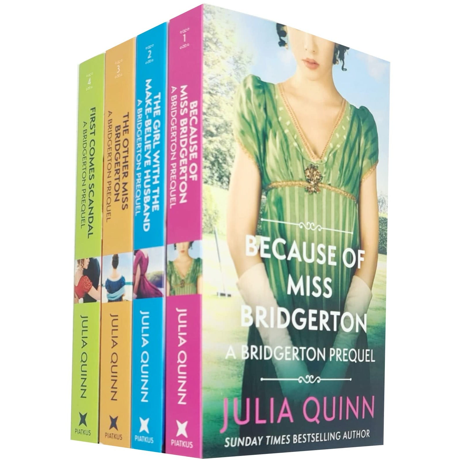 TEMU Julia Quinn Rokesbys Series 4 Books Collection Set (because Of Miss Bridgerton, The Girl With The Make Believe Husband, The Other Miss