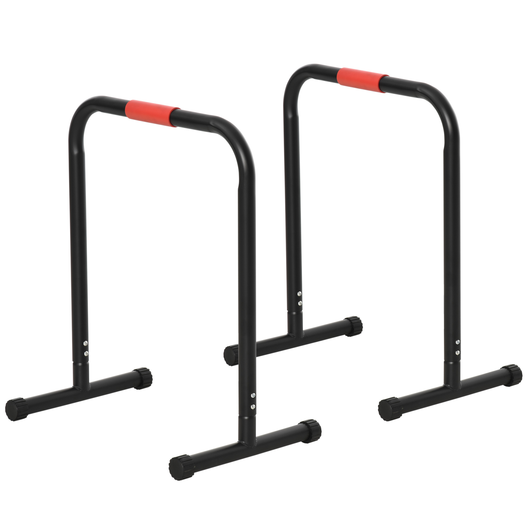 TEMU HOMCOM Barras Training Soporte con Mango Extra Ancho para Flexiones Inclinadas Musculación Dips 63x41x73 cm Negro