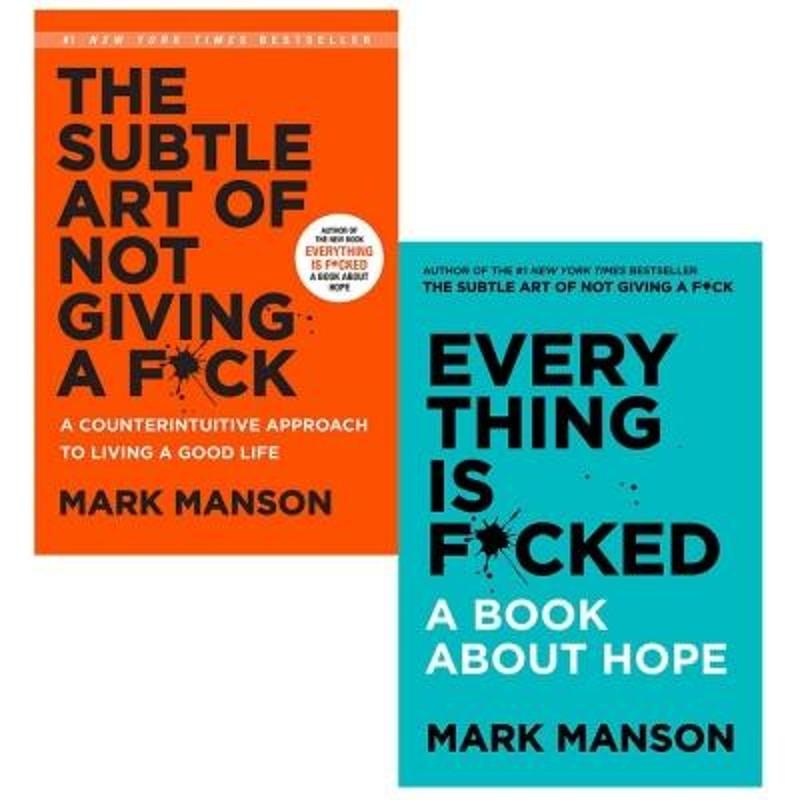 TEMU The Subtle Art Of Not Giving A F*ck And Everything Is F*cked A Book About 2 Books Collection Set By Mark Manson, Self-help Guide, Positive