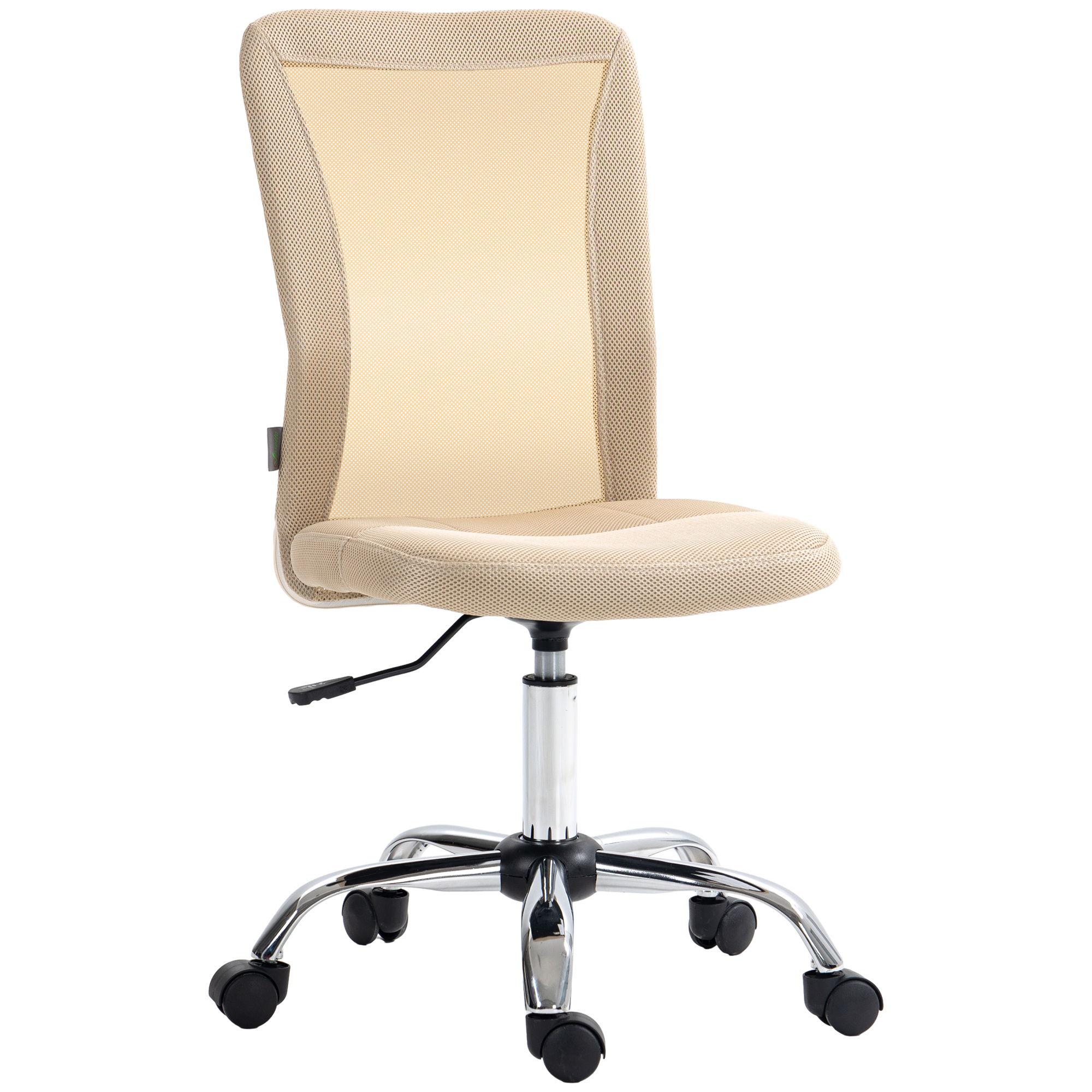 TEMU Vinsetto Silla de Oficina de Malla Silla de Escritorio sin Brazos Ajustable Carga kg para Estudio Despacho 43x58x90- cm Beige