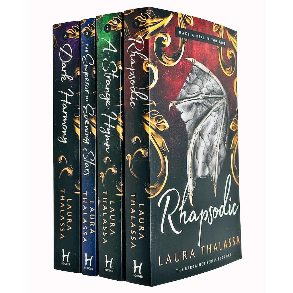 TEMU The Bargainer Series 4 Books Collection Set By Laura Thalassa (rhapsodic, A Strange Hymn, The Emperor Of Evening Stars & Dark Harmony)