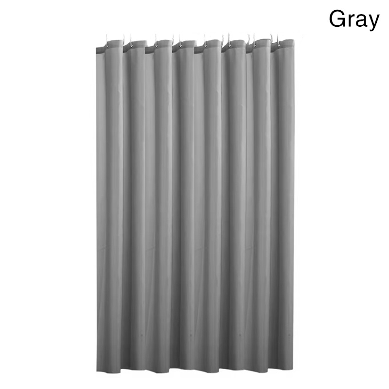 2Pcs Extra Long Fabric Shower Curtain with Hooks