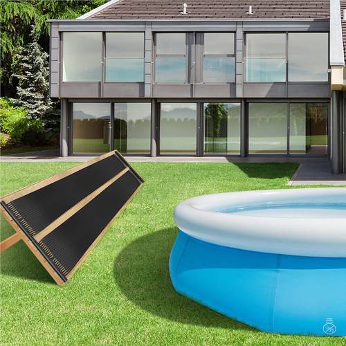 riscaldatore solare per piscina, 2 pcs 600x75 cm pannelli solari in pe resistente alle e assorbimento efficiente, per 21500/25800 l piscina e fuori terra, 6m
