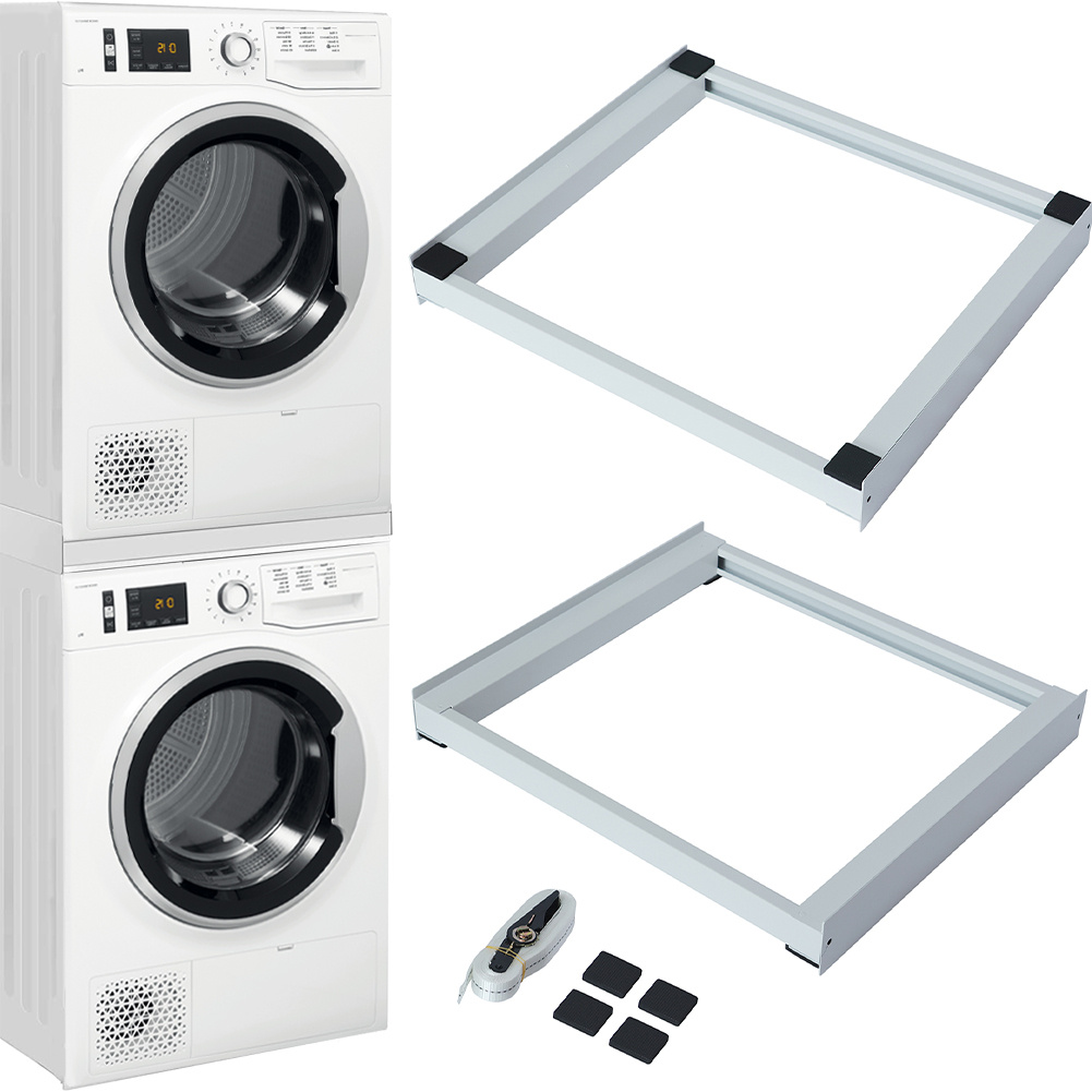 TEMU Connection Kit For Washing Machine And Dryer, Universal Space-saving Base Support, With Safety Strap And Anti-slip Adhesives, Appliance Stacking