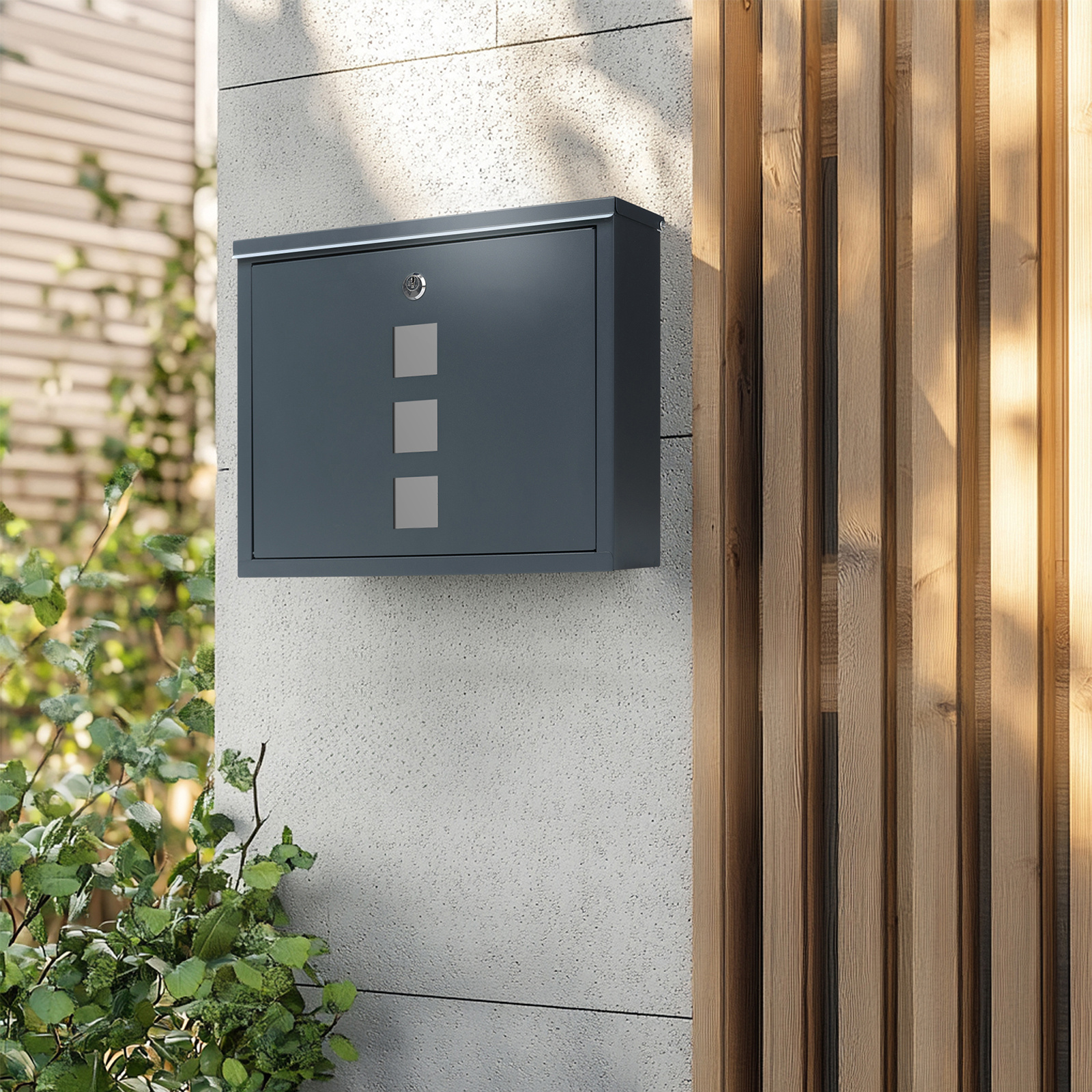 Xl Letterbox Wall Letterbox Mailbox With Lock Mailbox . 4 Keys Letter Box 9.5 X 35 X 28 Cm