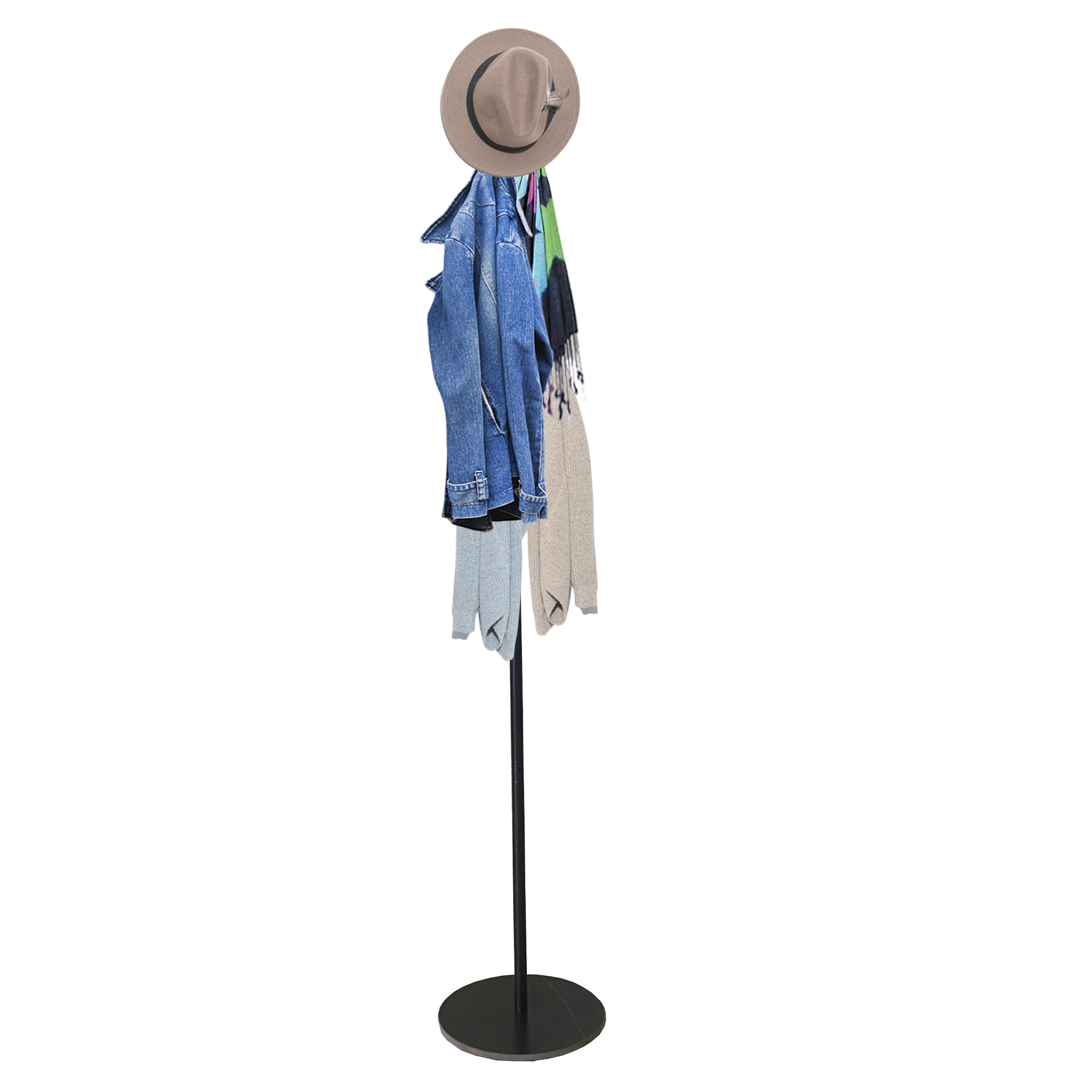 TEMU Perchero Premium 8 Colgadores - Diseño Moderno Base Estilo Mármol Resistente y Estable - 167x30x30cm Colgador de Ropa Perchero Abrigos