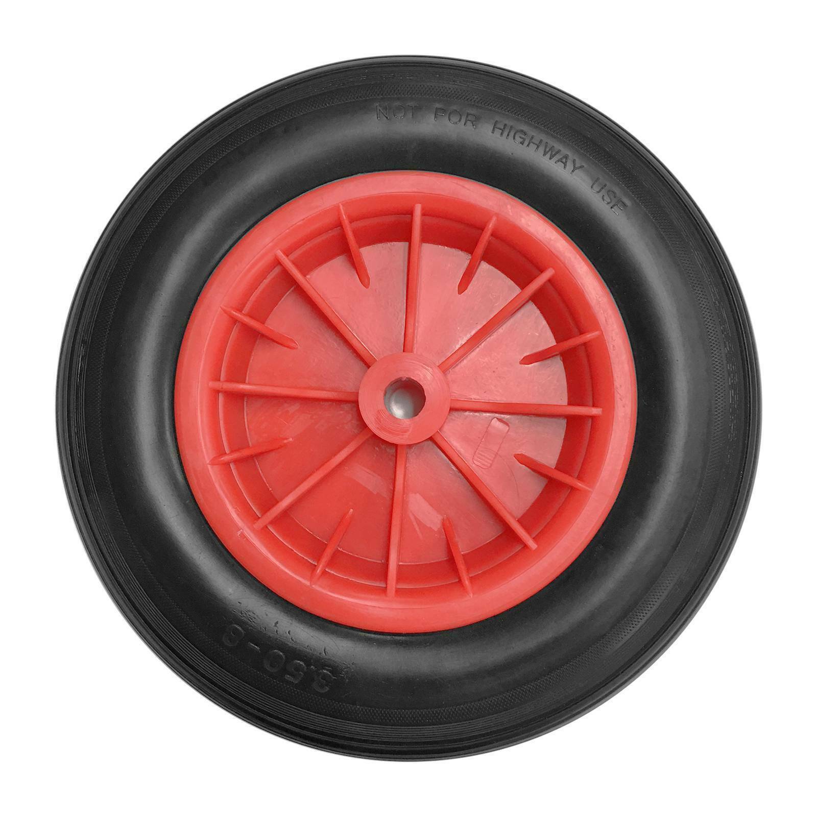 TEMU 14" Wheelbarrow Wheel 3.5-8 Pu Puncture Proof Solid Wheel Heavy Duty Replacement Tire For Garden Trolley Trailer Truck (black)