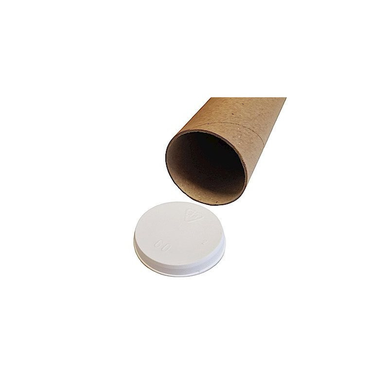 Round Shipping Sleeve, Shipping Roll For Drawings, Posters, Pictures, Brown, With Lid