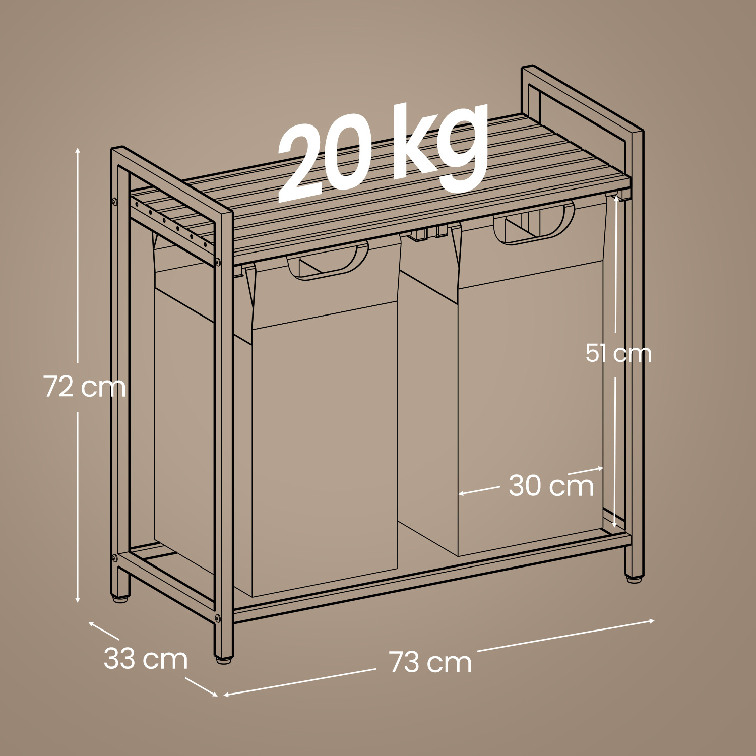 laundry basket 2 compartments laundry collector with shelf   laundry bag made of oxford fabric removable 2 x 46 l laundry baskets 2