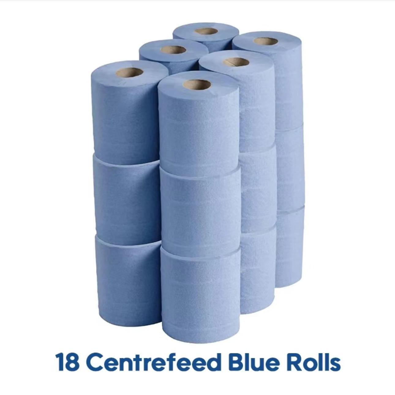TEMU Kloud 18 Blue Centrefeed Tissue Paper Towels 2 Ply Tissue Paper Rolls