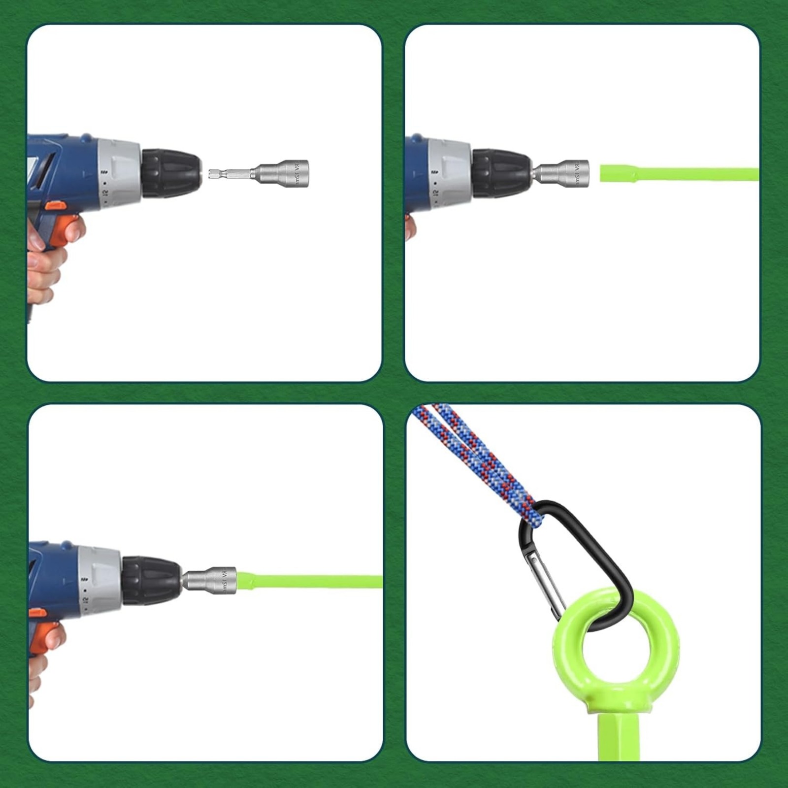 MIVIDE Bodenanker 30 Cm - 12 Stück U-förmig Für Trampolin & Garten