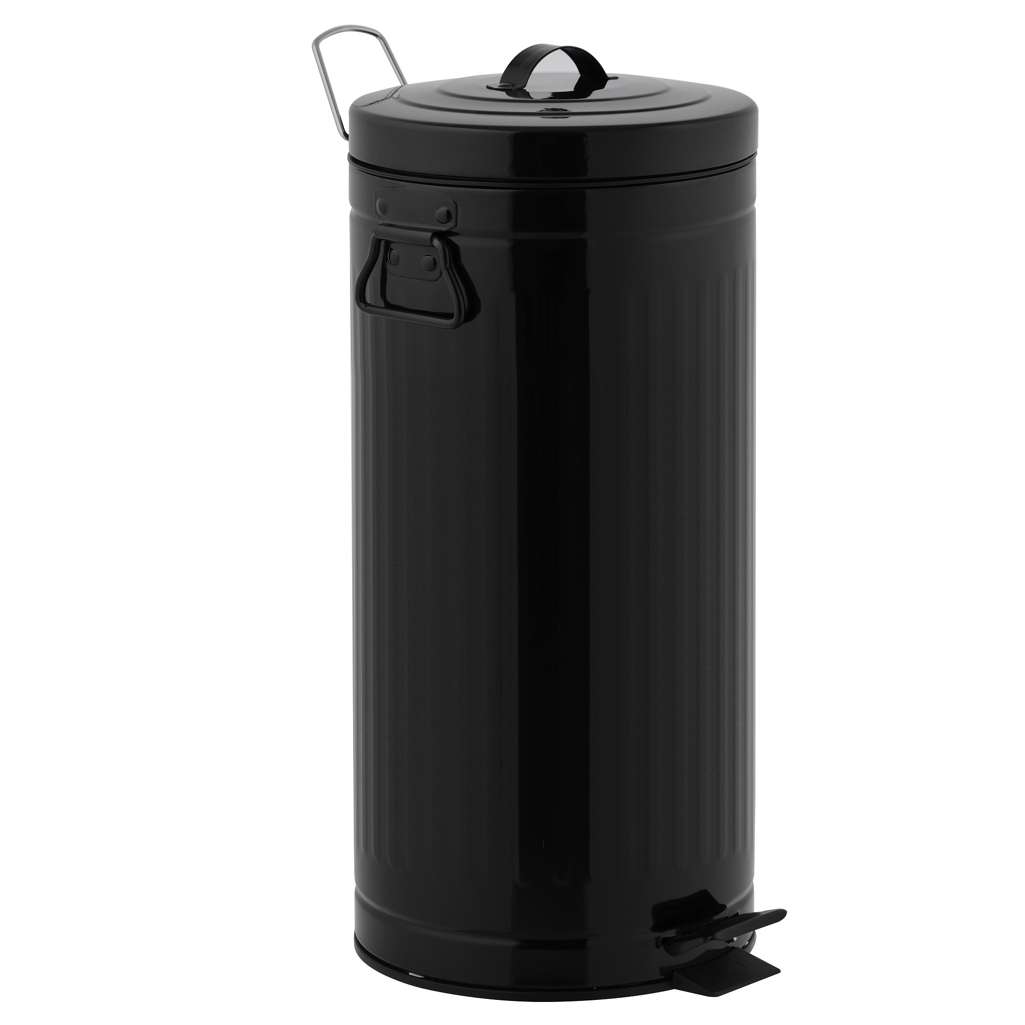 TEMU Poubelle à pédale 30L - Poubelle noire pour cuisine ou bureau, design moderne et élégant, système de pédale pour un facile, grande pour les