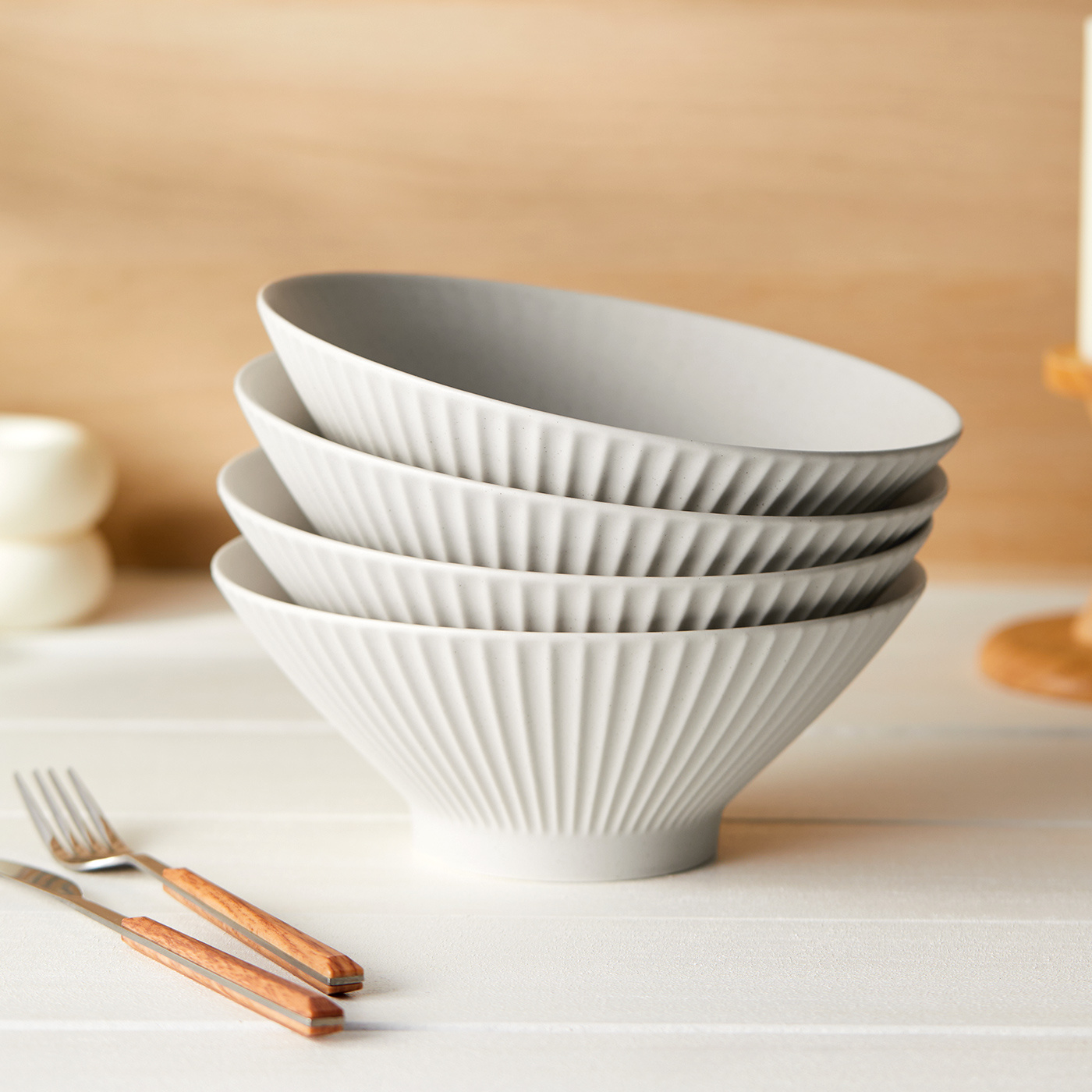 TEMU 4 piezas, 8 pulgadas, Ø20CM, 1000ML, Set de cuencos, Vajilla de cerámica, Bol japonés para ramen, Bol para , Bol para pasta, Bol para , Bol para