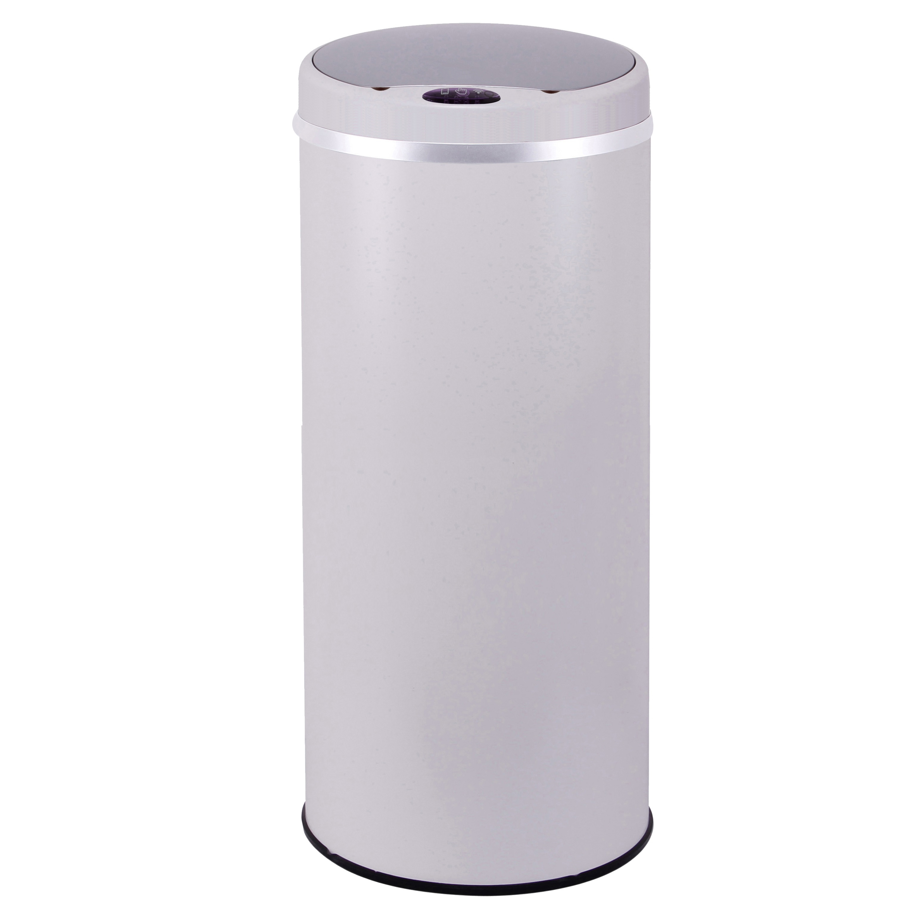 TEMU de basura de cocina automático SOHO de 42L en acero inoxidable negro mate con anillo de plástico, cuerpo de acero inoxidable y de ABS,